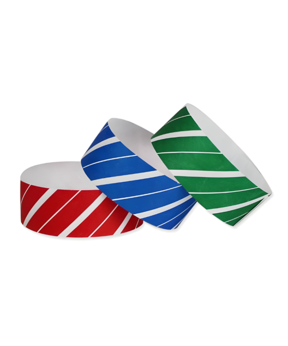Striped Pattern Wristbands - Tyvek